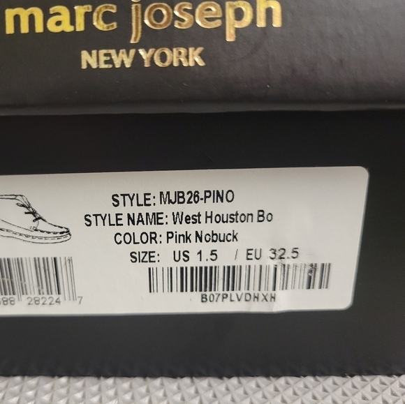 New Marc Joseph Size 12.5 Kids West Houston Bootie Pink Nubuck Leather - Picture 6 of 6